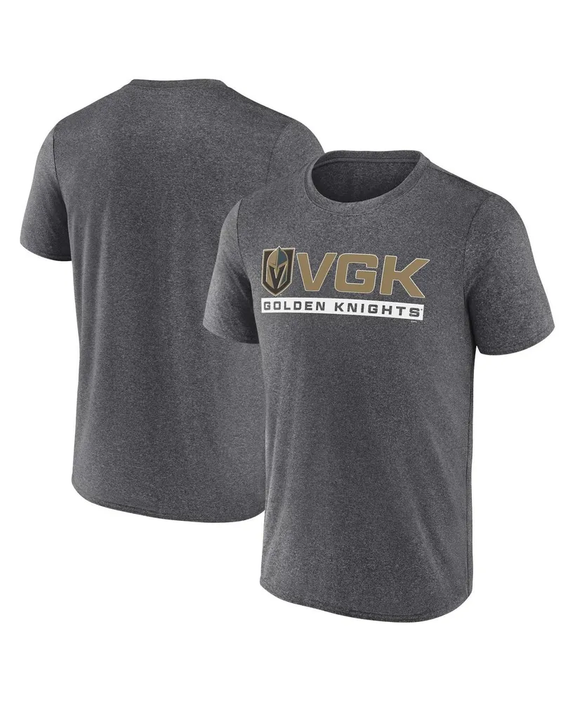 Men's Fanatics Heather Charcoal Vegas Golden Knights Playmaker T-shirt