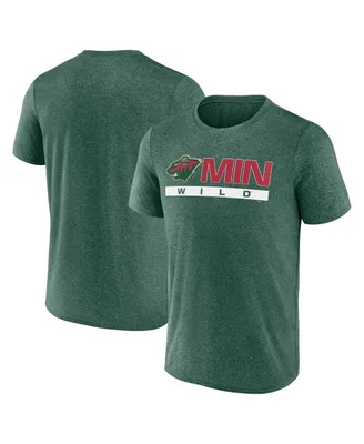 Men's Fanatics Heather Green Minnesota Wild Playmaker T-shirt