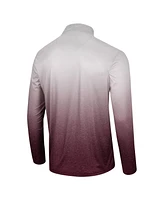 Men's Colosseum White, Maroon Mississippi State Bulldogs Laws of Physics Quarter-Zip Windshirt