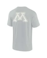 Men's and Women's Fanatics Signature Gray Minnesota Golden Gophers Super Soft Short Sleeve T-shirt