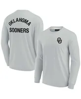 Men's and Women's Fanatics Signature Gray Oklahoma Sooners Super Soft Long Sleeve T-shirt