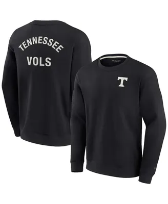 Men's and Women's Fanatics Signature Black Tennessee Volunteers Super Soft Pullover Crew Sweatshirt