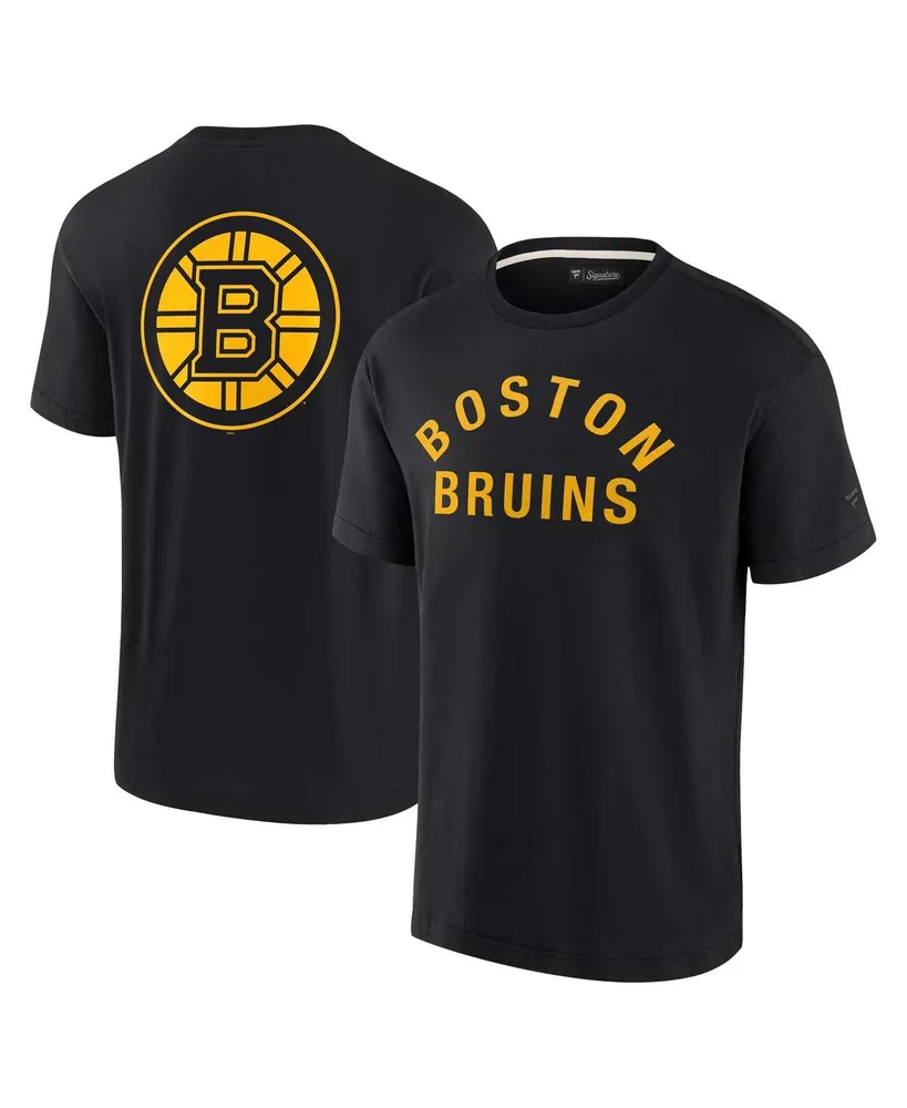 Men's and Women's Fanatics Signature Black Boston Bruins Super Soft Short Sleeve T-shirt