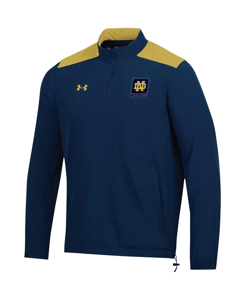 Men's Under Armour Navy Notre Dame Fighting Irish 2023 Motivate Half-Zip Top