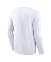 Men's Fanatics White Michigan State Spartans Distressed Arch Over Logo Long Sleeve T-shirt