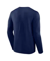 Men's Fanatics Navy Cal Bears Distressed Arch Over Logo Long Sleeve T-shirt