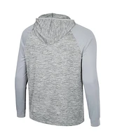 Men's Colosseum Gray Ucf Knights Cybernetic Raglan Quarter-Zip Hooded Top