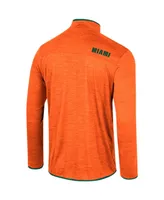 Men's Colosseum Orange Miami Hurricanes Wright Quarter-Zip Windshirt