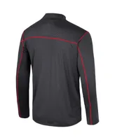 Men's Colosseum Black Oklahoma Sooners Cameron Quarter-Zip Windshirt