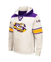 Men's Colosseum Cream Lsu Tigers 2.0 Lace-Up Hoodie