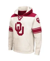 Men's Colosseum Cream Oklahoma Sooners 2.0 Lace-Up Pullover Hoodie