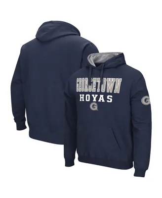 Men's Colosseum Navy Georgetown Hoyas Sunrise Pullover Hoodie