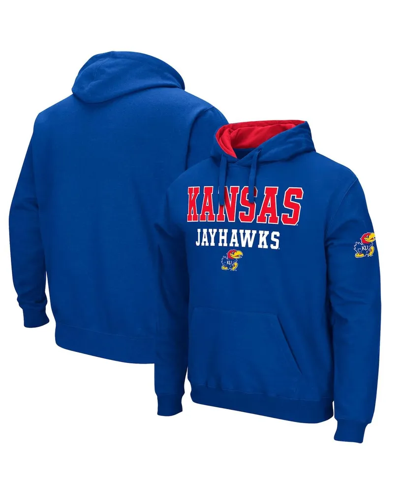 Men's Colosseum Royal Kansas Jayhawks Sunrise Pullover Hoodie