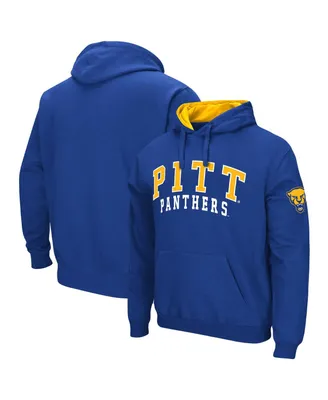 Men's Colosseum Royal Pitt Panthers Double Arch Pullover Hoodie