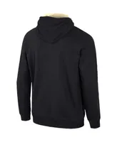 Men's Colosseum Black Colorado Buffaloes Half-Zip Hoodie