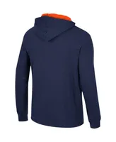 Men's Colosseum Navy Auburn Tigers Affirmative Thermal Hoodie Long Sleeve T-shirt