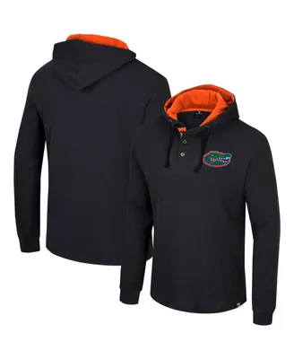 Men's Colosseum Black Florida Gators Affirmative Thermal Hoodie Long Sleeve T-shirt