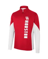 Men's Colosseum Red Houston Cougars Bart Quarter-Zip Top