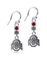 Women's Dayna Designs Ohio State Buckeyes Dangle Crystal Earrings