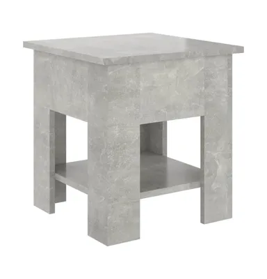 Coffee Table Concrete Gray 15.7"x15.7"x16.5" Engineered Wood