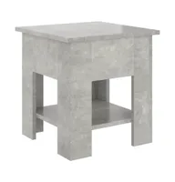 Coffee Table Concrete Gray 15.7"x15.7"x16.5" Engineered Wood