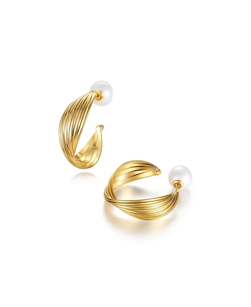 Twisted Wave Hoop Earrings