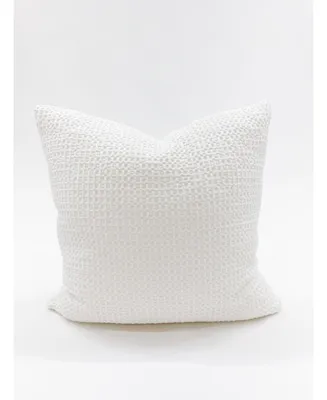 White 26X26 Down Cotton Waffle Weave Pillow