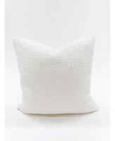 White 26X26 Down Cotton Waffle Weave Pillow