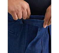 Haggar Men's Big & Tall Stretch Denim Classic-Fit Pleated Pants