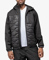 X-Ray Men's Quilted Jacket with Hood