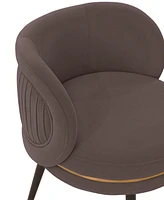 Manhattan Comfort Kaya 2-Piece Pleated Velvet Upholstered Dining Chair Set