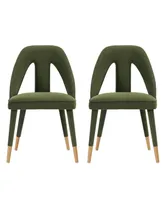 Manhattan Comfort Neda 2-Piece Velvet Upholstered Dining Chair Set