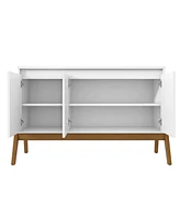Manhattan Comfort Gales 48.50" Medium Density Fiberboard 4-Shelf Sideboard