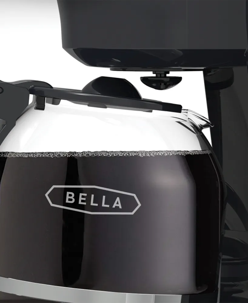 Bella 12-Cup Glass-Carafe Black Drip Coffee Maker