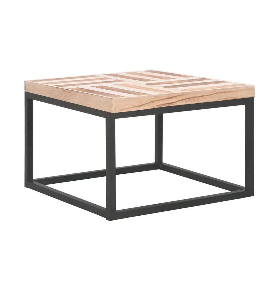 vidaXL Coffee Table 19.7"x19.7"x13.2" Solid Wood