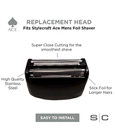 StyleCraft Professional Replacement Ace Foil Shaver Stainless Steel Foil Head Compatible with Ace Shaver