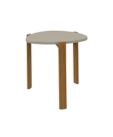 Manhattan Comfort Gales 18.11" Medium Density Fiberboard Mid-Century Modern Triangle End Table