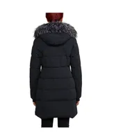 Pajar Women's Iclyn Featherless Puffer with Detachable Hood and Faux Fur Trim