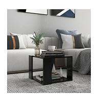 vidaXL Coffee Table Black 15.7"x15.7"x11.8" Engineered Wood