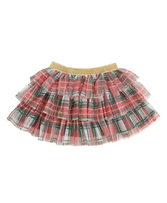 Sweet Wink Little and Big Girls Christmas Plaid Tiered Tutu