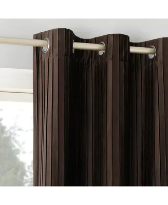 Cascade Pleated Velvet Blackout Grommet Curtain Panel