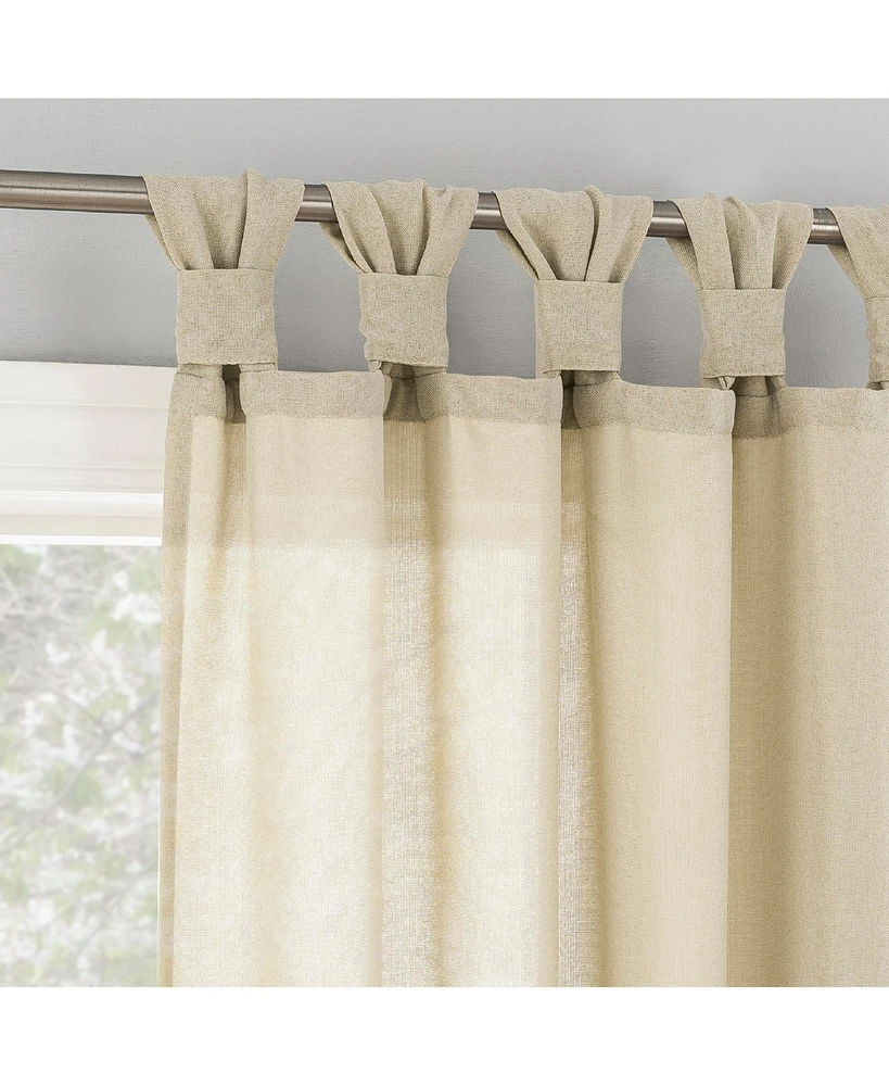 Hathaway Twist Tab Semi-Sheer Tab Top Curtain Panel