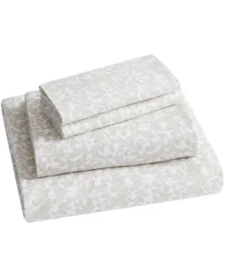 Tahari Home Scroll 100 Cotton Flannel Sheet Sets