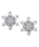 Macy's Cubic Zirconia Snowflake Stud Earrings