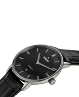 Rado Men's Swiss Automatic DiaMaster Thinline Leather Strap Watch 41mm