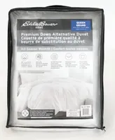 Eddie Bauer All Seasons 400 Thread Count Down Alternative Striped Luxury Oversized Duvet Insert, Queen