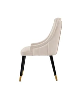 Manhattan Comfort Eda 22.83" Velvet Upholstered Dining Chair