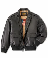 Landing Leathers Men A-2 Leather Flight Bomber Jacket