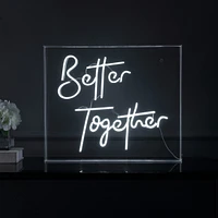 Jonathan Y Better Together Contemporary Glam Acrylic Box Usb Operated Led Neon Light