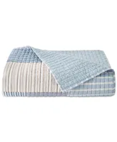 Charter Club Seaside Stripe Patchwork Cotton Quilt, Full/Queen, Created for Macy's